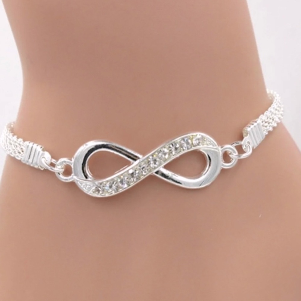 Rhinestone Infinity Bracelet